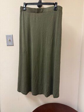all:row Olive Green Modal Maxi Skirt - Size Large